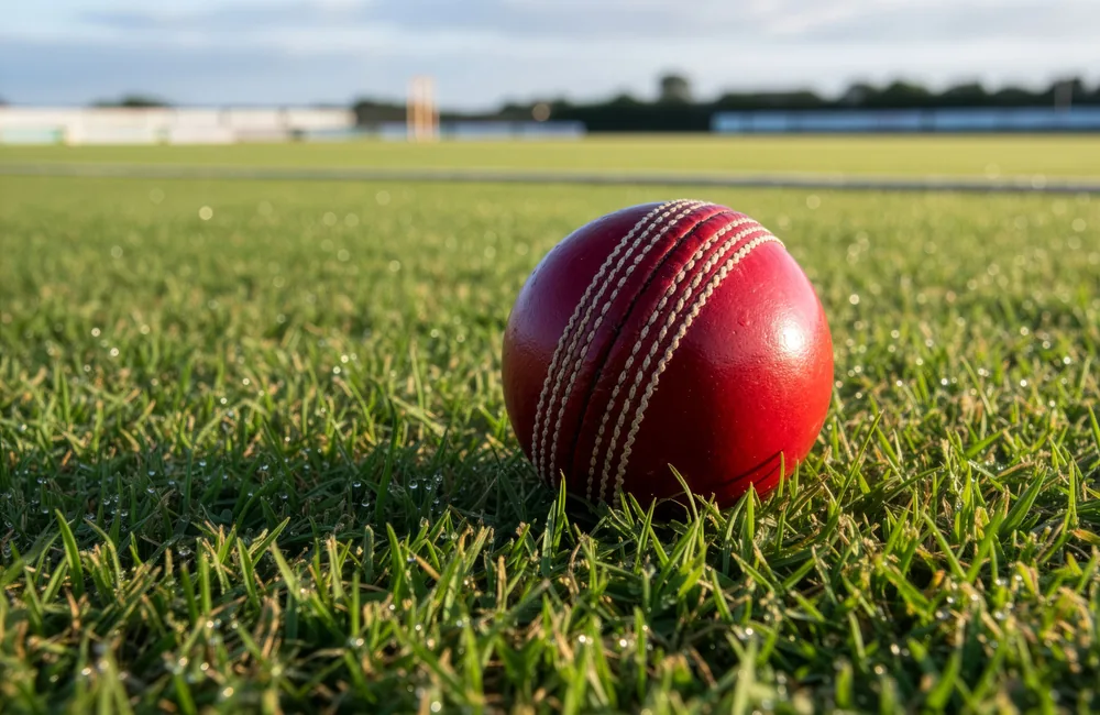 Cricket ball and field for the bet3k cricket betting guide